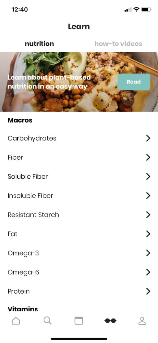 Fivesec Health App - Vegan app for everyday cooking